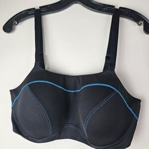 Half Moon Active Modern Movement Sports Bra 36D Underwire Molded Comfort Straps